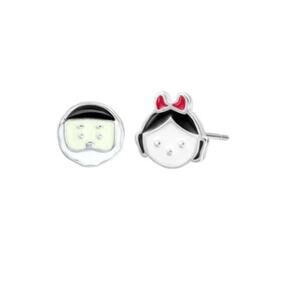 Man and Woman Post Earrings